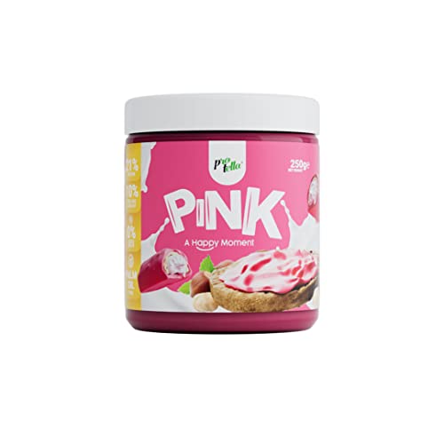 Protella - Cremas Proteicas - Protella Pink 250gr - Crema Rosa Proteica De Chocolate Con Avellanas Tostadas. Sin Azúcares Añadidos Y Sin Aceite De Palma Con 20% De Proteína