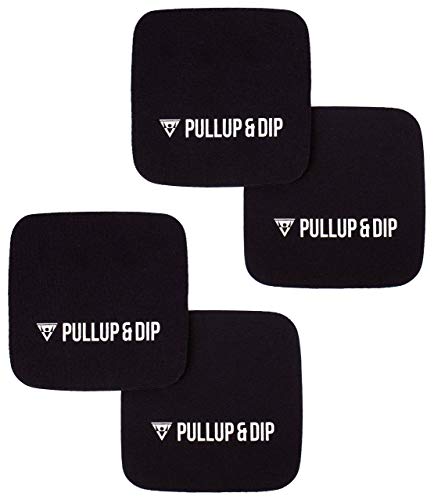 PULLUP & DIP Fitness Grip Pads [Juego de 4] para Dominadas, Culturismo y Entrenamiento de Fuerza, 2 Pares de Almohadillas de Agarre de Neopreno, Alternativa a Los Guantes de Entrenamiento