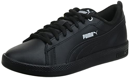 PUMA Smash Wns v2 L, Zapatillas Bajas, para Mujer, Negro (Puma Black-Puma Black), 39 EU