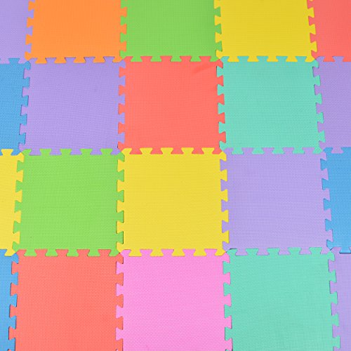 Puzzlestar Color, colchoneta para niños de 36 Piezas, colchoneta Antideslizante EVA - colchoneta Grande de 30x30x1cm Cada una - colchoneta para Puzzles