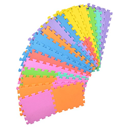 Puzzlestar Color, colchoneta para niños de 36 Piezas, colchoneta Antideslizante EVA - colchoneta Grande de 30x30x1cm Cada una - colchoneta para Puzzles