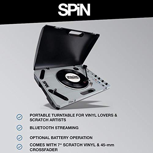 Reloop SPIN - Plato giradiscos portátil para amantes del vinilo y artistas del"scratch", Diversión con nuestro plato donde sea que vayamos