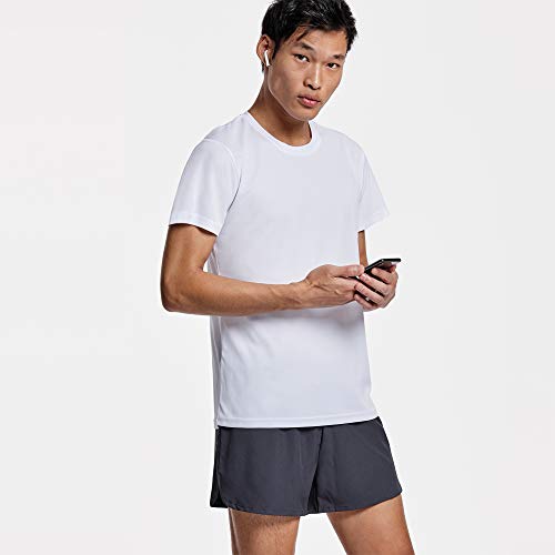 ROLY Camiseta Hombre (Pack 5) Deporte | Camiseta Técnica para Fitness o Running | Transpirable (Amarillo FLÚOR, XL)
