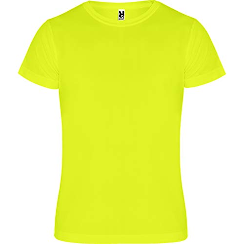 ROLY Camiseta Hombre (Pack 5) Deporte | Camiseta Técnica para Fitness o Running | Transpirable (Amarillo FLÚOR, XL)