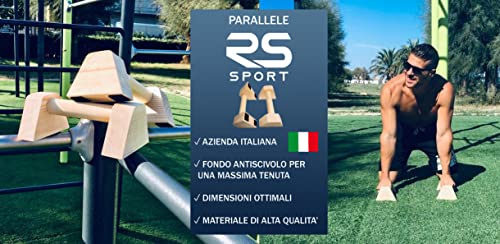RS SPORT Paralelo de madera, paralelo bajo, paralelo calisthenics, barra de dominadas, crossfit y steet Workout, gimnasio, cuerpo libre, fitness