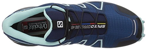 Salomon Speedcross 4, Zapatos de Trail Running Mujer, Poseidon/Eggshell Blue/Black, 38 2/3 EU