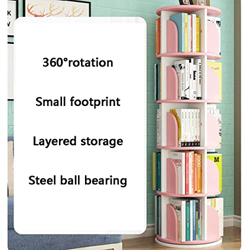 Shelf Estante para Libros Estantería giratoria de 360 ​​Grados Estante de Libros de imágenes para niños del hogar Creativo Estante de Esquina Un Regalo de Aprendizaje para niños Fácil de Desmontar