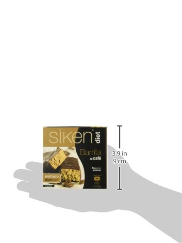 Siken Diet - Barrita Sabor Café para ayudarte a Cuidar tu Peso, Rica en Proteínas, Snack Ideal para Picar entre Horas - Estuche con 5 Unidades, 180 g