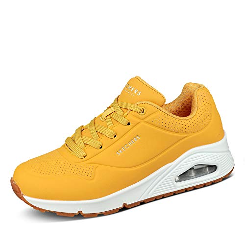 Skechers Uno Stand on Air, Zapatillas Mujer, Yellow, 37 EU