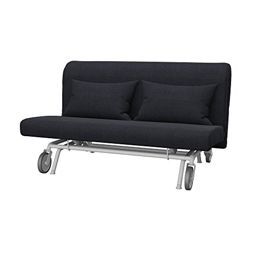 Soferia Funda de Repuesto para IKEA PS sofá Cama de 2 plazas, Tela Elegance Dark Grey, Gris