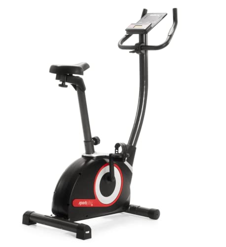 SportPlus bicicleta estática, ergómetro para el hogar, 9 kg de masa oscilante, compatibile von aplicación KinoMap, bicicleta de interior con transmisión por correa, SP-HT-9510-iE