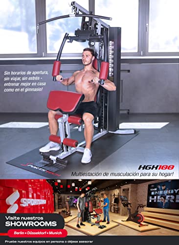 Sportstech HGX100 Multiestación musculación Premium 45en1 sirve para innumerables posibilidades de entrenamiento. Máquina de pesas robusta con torre de tracción