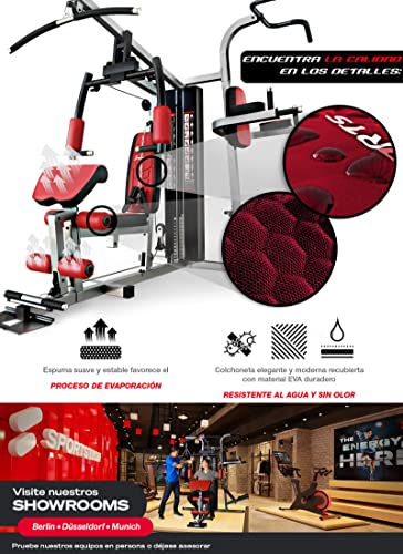 Sportstech HGX200 Multiestación musculación Premium 45en1 sirve para innumerables posibilidades de entrenamiento. Máquina de pesas con torre de tracción