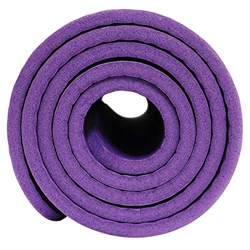 SportVida Yoga Fitness Esterilla para Pilates, Espuma cerámica-Grafito-nbr, 180 x 60 x 1 cm | colchoneta para Camping Tienda, Morado