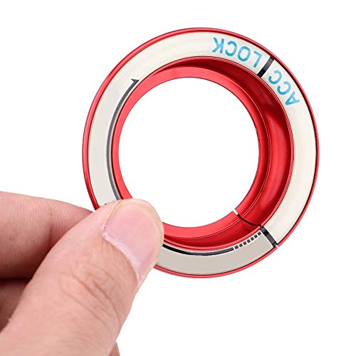 Suuonee Ajuste del interruptor de encendido, embellecedor de la cubierta del anillo del interruptor de encendido del orificio de llave del círculo luminoso del coche para Focus 2005-2018(rojo)