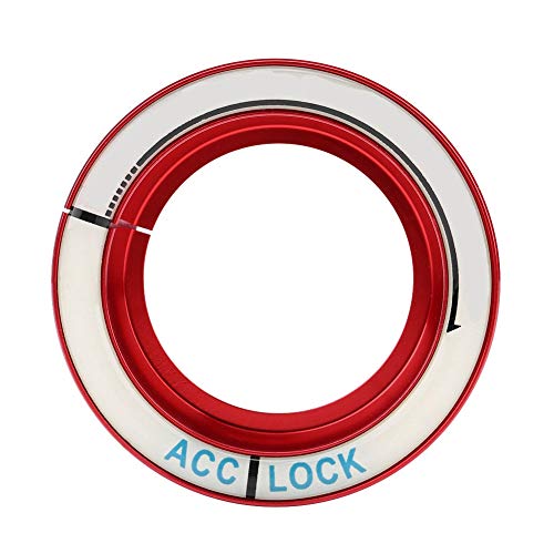 Suuonee Ajuste del interruptor de encendido, embellecedor de la cubierta del anillo del interruptor de encendido del orificio de llave del círculo luminoso del coche para Focus 2005-2018(rojo)