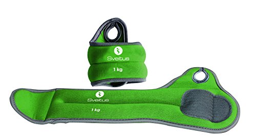 Sveltus - Pulseras con Peso (1 kg) para Adulto, Unisex, Color Verde, Talla única