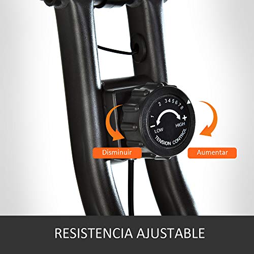 T-LoVendo TLV-XB01 Bicicleta Estatica Plegable Tipo X Entrenamiento Fitness Cardio Pantalla LCD, Negro