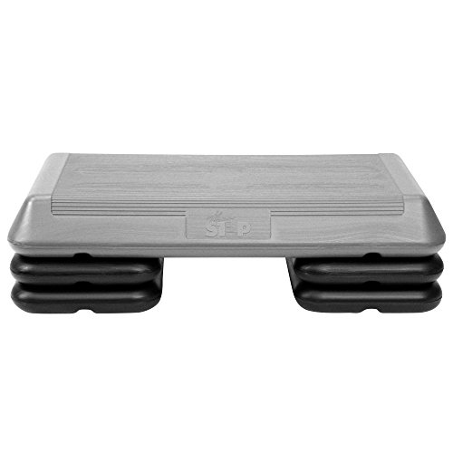 The Step Original Aerobic Platform - Tamaño del Circuito, Color Plateado y Negro, tamaño Number of Risers-4