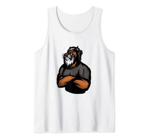 Tiger Fit Body para hombres, mujeres y niños Gym Human Tiger Fitness Camiseta sin Mangas