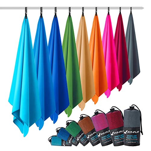 Toalla microfibra  en todos los tamaños, 12 colores  compacta, ultraligera y de secado rápido  toallas de microfibra  toalla gym, toalla viaje y toalla piscina (30x50cm azul marino - sin bolsa)