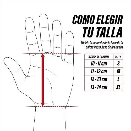 TRAINLIKEFIGHT Icon 0H - Calleras para Cross Training, calistenia, Ejercicios gimnásticos, protección para Tus Manos - Rojo - M