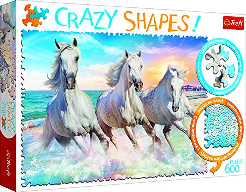 Trefl- Galopp in den Wellen 600 Teile, Crazy Shapes, Premium Quality, für Erwachsene und Kinder AB 10 Jahren Puzle, Color Coloreado (11111)