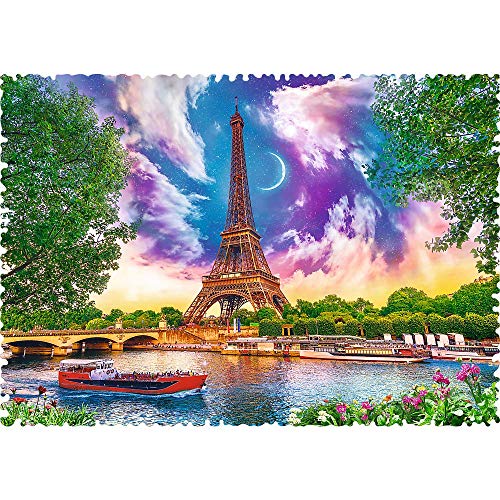 Trefl- Himmel über Paris 600 Teile, Crazy Shapes, Premium Quality, für Erwachsene und Kinder AB 10 Jahren Puzzle, Color Coloreado (11115)
