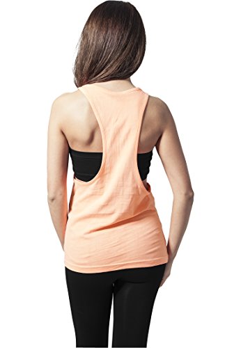 Urban Classics Ladies Loose Burnout Tanktop Camiseta de Deporte, Naranja (Neonorange), Small (Talla del Fabricante: Small) para Mujer