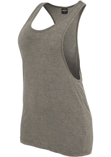 Urban Classics Ladies Loose Burnout Tanktop - Camiseta Deportiva para Mujer, Mujer, TB456, grün - Oliv, Small