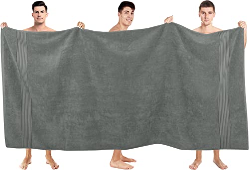 Utopia Towels - 700 gsm Toallas de baño de algodón (90 x 180 cm) Hoja de baño de Lujo hogar, los baños, la Piscina y el Gimnasio Algodón de Anillos (Gris)