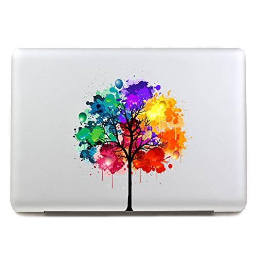 VATI Hojas desprendibles Colorido árbol Mejor Sticker Decal la Piel del Vinilo del Arte Apple Macbook Pro Aire Mac de 13"Pulgadas/Unibody 13 Inch Laptop
