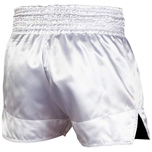 VENUM Pantalones Cortos Classic Thaibox, Unzutreffend, Clásico, Unisex Adulto, Color Blanco/Dorado, tamaño Small