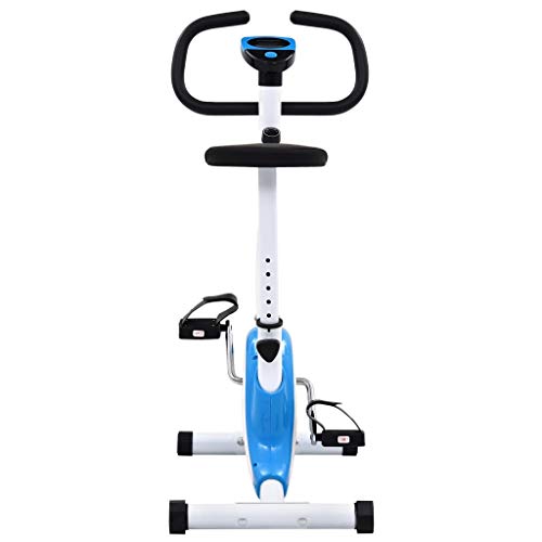 vidaXL Bicicleta Estática con Resistencia de Cinta Casa Gimnasio Fitness Entrenamiento Deporte Ejercicio Cardio Actividades Musculación Máquina Azul