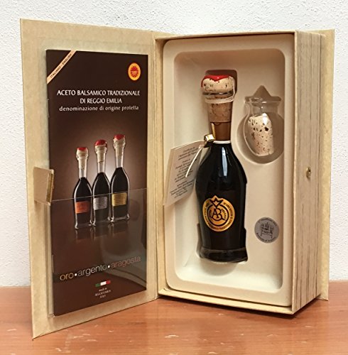 Vinagre Balsámico Tradicional de Reggio Emilia DOP "sello Oro" Mínimo 25 años + dosador