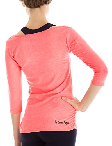 Winshape – Bolsa de Mujer Fitness Yoga Pilates WS4 3/4 – Camiseta Pulsera, Mujer, Color Coral neón, tamaño Small