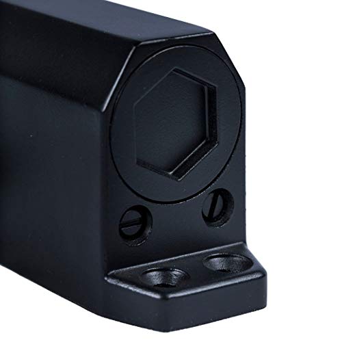 Wolpack 3018005 - Cierra puertas con retenedor, Fuerza 2, Puertas 70/90 cm, Color Negro