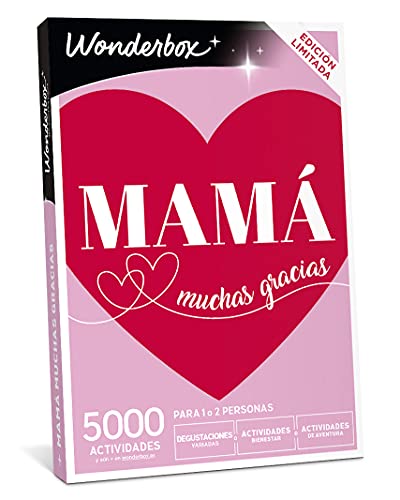 Wonderbox - Caja Regalo Mama Muchas Gracias - Una Aventura Especial Para Alguien Especial, Esta Regalos Originales Para Mujer, Regalos Navidad Originales, Regalos Para Tu Madre Será Emocionante.