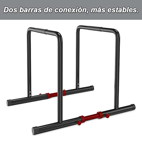 YOLEO Barras Paralelas Calistenia Adjustable, Dip Bar Fitness, Push Up Bars de Inmersión, Altura y Ancho Ajustables, Acero