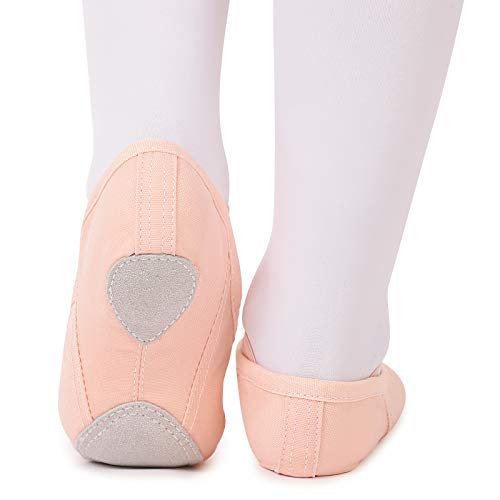 Zapatillas de Ballet Danza Canvas para Niña y Mujer Calzado de Danza Suela Partida de Cuero Tallas 23