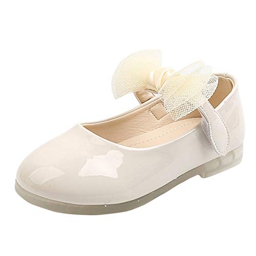 Zapatos de princesa Mary Jane para niñas, zapatos de piel para fiestas, bailes, carnaval, bailes, bodas, disfraces, accesorios, zapatos de fiesta, beige, 30