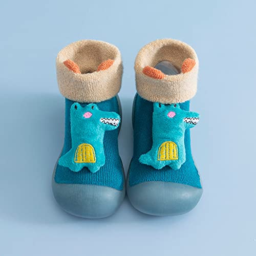 Zapatos Primeros Pasos Bebé Niño Niña Años Zapatos para Aprender a Andar Calcetines Bebé Zapatillas Suela Suave Transpirable Antideslizante Calcetines de Bebé con Dibujos Animados (A-01, 24)