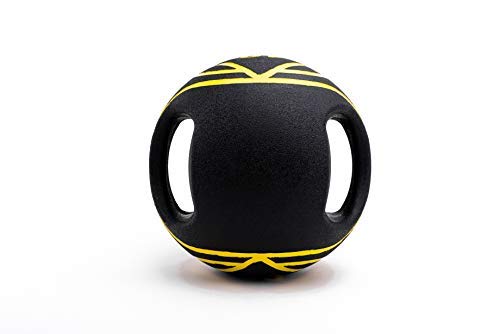 ZIVA Dual Grip Medicine Ball 5kg Balón Medicinal de Doble Agarre, Unisex Adulto, Negro, 5 kg