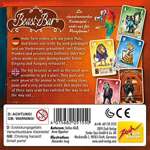 Zoch Beasty Bar-Juego de Cartas (edición Nueva), Multicolor (Simba Toys 601105155)