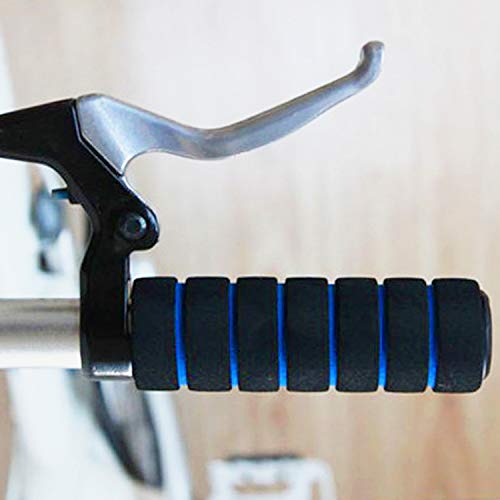 1 par Patinete Bicicleta del Manillar de la Bicicleta Puños de Bicicleta Cubierta de la Cubierta de la Esponja del apretón la manija Antideslizante (Azul)