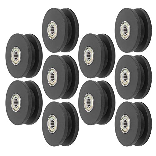 10 piezas 50 mm rodamiento de nailon rueda de polea de repuesto de rueda de polea de rodamiento de fitness equipo de gimnasio en casa accesorios de máquina accesorio de entrenamiento de fuerza de ejer