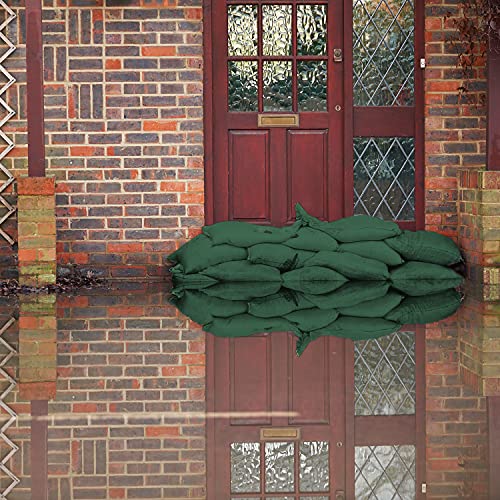 10 Sacos de arena contra inundaciones – Saco para las puertas de los sótanos – Bolsas con asa (27 x 120 cm)