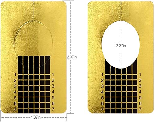 100 hojas oro Bandeja de papel de manicura: Necesario para la extensión de uñas Plantilla de bandeja de papel de Moldes Guías Pegatinas Formas UV Gel