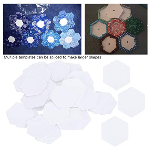 100 Uds plantilla de acolchado de papel con forma hexagonal, plantillas de acolchado de papel poligonal para costura de retazos, herramienta de costura DIY(16mm)