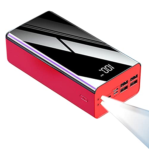 100000mAh Power Bank, Cargador Portátil USB-C, Paquete de Batería Externa con Pantalla Digital LCD Cargadores de Móvil con Salida 4-USB Banco de Energía para Teléfonos Inteligentes, Tabletas y más